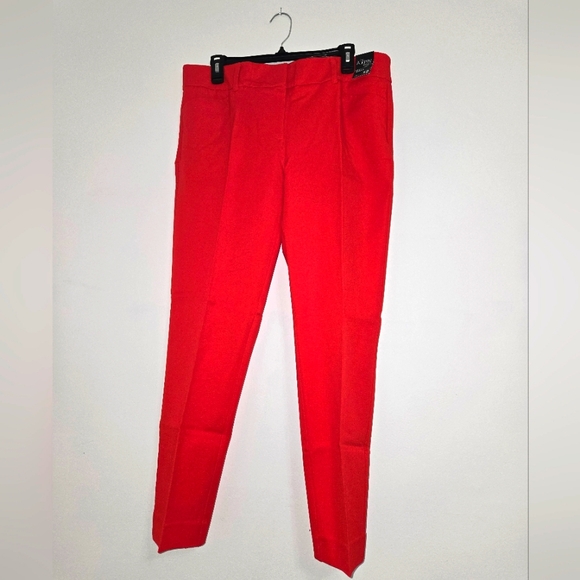 New York & Company Red Straight Pants Size 12 - Picture 1 of 7